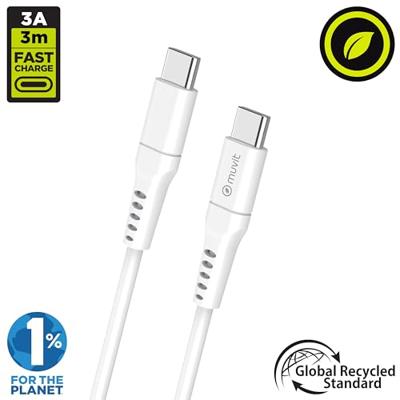 Kabel USB-C naar USB-C Muvit for Change Wit 3 m