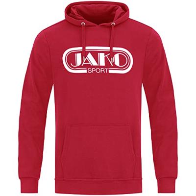 JAKO 6711 Sweater Met Kap Retro - Rood - XL