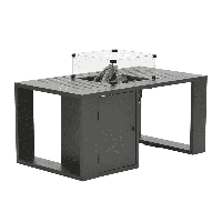 Cozy Living sfeerhaard excl. glas Sines carbon black/ 130x70xH48 Garden Impressions - Garden impressions - thumbnail