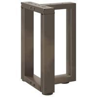 Salontafelpoten 2 st T-vormig 38x25x(42-43) cm staal naturel - thumbnail