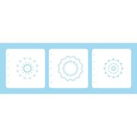 Nellie's Choice • set of 3 layered combi stencils set mandala-2 - thumbnail