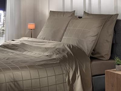 Heckett & Lane Heckett & Lane Diamante Dekbedovertrek 240 Taupe Grey