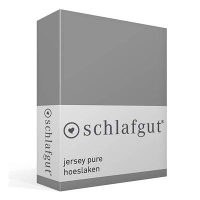 Schlafgut Schlafgut Pure Jersey Hoeslaken S - 90x190 - 100x220 128 Grey Mid