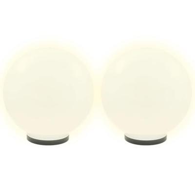 VidaXL Led-bollampen 2 st rond 40 cm pmma