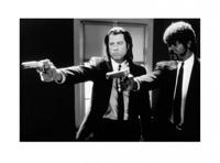 Kunstdruk Pulp Fiction - Black and White Guns 80x60cm - thumbnail