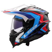 LS2 endurohelm "mx701 explorer carbon frontier ii" helmet explorer carbo frontier ii white/blue s - thumbnail