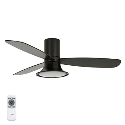Beacon Zwarte ventilator met lampFlusso Ø 132cm - 210662