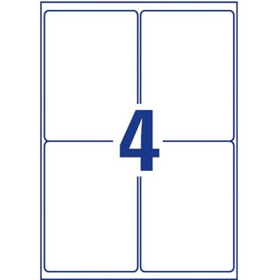 Avery-Zweckform L4774-8 Folie-etiketten 99.1 x 139 mm Polyester folie Wit 32 stuk(s) Permanent hechtend Laser (kleur), Laser (zwart/wit), Kopiëren (kleur),