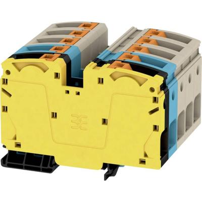 Weidmüller 2552140000 Doorgangsserieklem 80 mm Push-In-klem Beige, Zwart, Geel, Blauw 1 stuk(s)