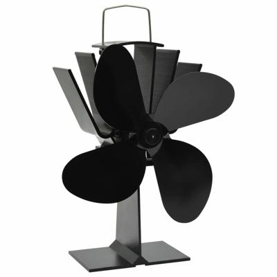 Kachelventilator met 4 vinnen zwart Kachelventilator met 4 vinnen zwart