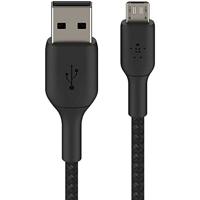 Belkin Micro-USB-kabel voor draagbare luidsprekers; powerbanks; eReaders; en meer (gevlochten USB-A naar micro-USB-kabel; 1,0 m. /1 m; zwart) CAB007bt1MBK - thumbnail