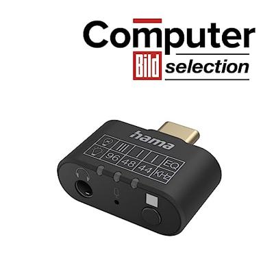 Hama Audio-adapter USB-C-stekker - 3,5-mm-jack-aansluiting Equalizer Microfoon