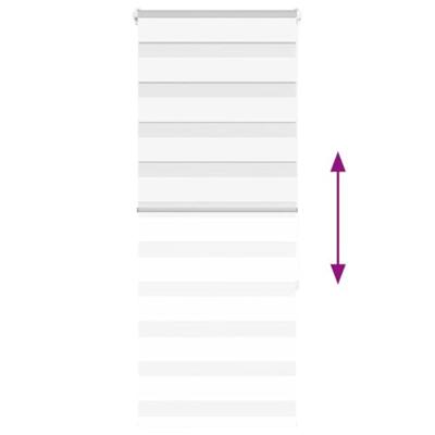 VidaXL Zebra rolgordijn 65x150 cm stofbreedte 60,9 cm polyester wit VidaXL Zebra rolgordijn 65x150 cm stofbreedte 60,9 cm polyester wit