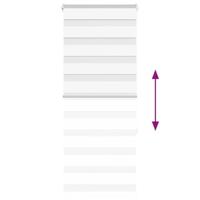 VidaXL Zebra rolgordijn 65x150 cm stofbreedte 60,9 cm polyester wit - thumbnail