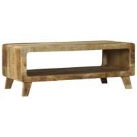 Salontafel Bruin 90 x 50 x 35 cm Massief ruw mangohout - thumbnail