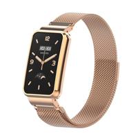 Milanese loop bandje met case - Champagne goud - Xiaomi Smart Band 7 Pro - thumbnail