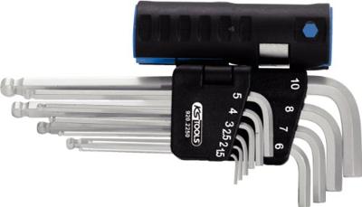KS Tools 920.2200 Inbus Haakse schroevendraaierset 1.5 mm, 2 mm, 2.5 mm, 3 mm, 4 mm, 5 mm, 6 mm, 7 mm, 8 mm, 10 mm 10-delig
