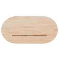 Tafelblad ovaal 80x40x2,5 cm massief grenenhout - thumbnail