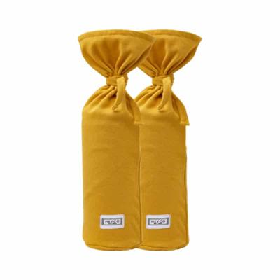 Meyco kruikenzak Basic jersey - set van 2 okergeel