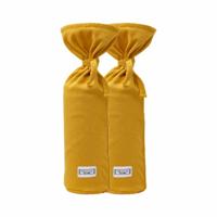 Meyco kruikenzak Basic jersey - set van 2 okergeel - thumbnail