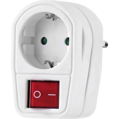 Renkforce 1173536 Schakelbare tussenstekker 2-polig Wit