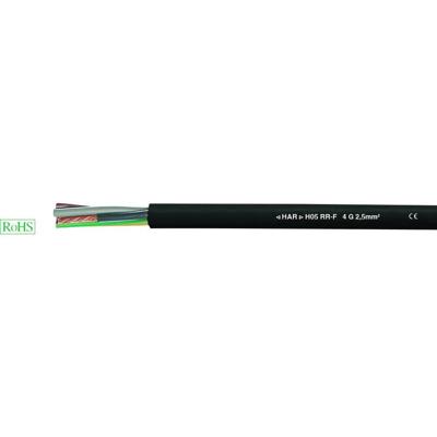 HELU 35001-1000 Rubberkabel H05RR-F 2 x 0.75 mm² Zwart 1000 m