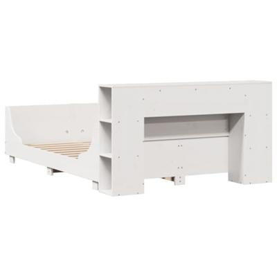 Bedframe zonder matras massief grenenhout wit 135x190 cm Bedframe zonder matras massief grenenhout wit 135x190 cm