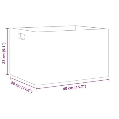 VidaXL Houten kist met handvatten 40x30x23 cm massief grenenhout