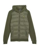 Lyle & Scott winter hybrid hoodie jongens - donker groen - thumbnail