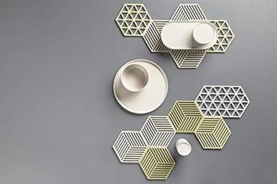Zone - Hexagon - Onderzetter Warm Grey