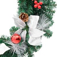 Kerstkrans met LED lampjes 60 cm PVC groen - thumbnail