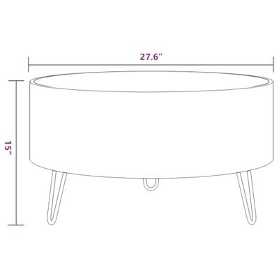 Salontafel rond massief gerecycled hout