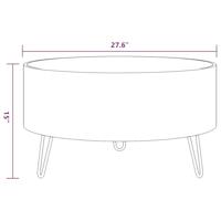 Salontafel rond massief gerecycled hout - thumbnail
