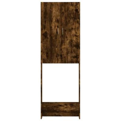 Wasmachinekast 64x25,5x190 cm gerookt eikenkleurig