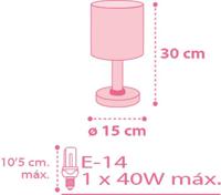 Dalber Kinderkamer tafellampSweet Dreams soft roze - 62011S - thumbnail