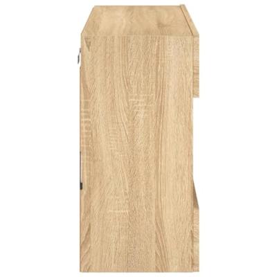 Tv-wandmeubel met LED-verlichting 78,5x30x60,5 cm sonoma eiken