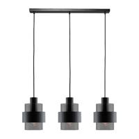 Freelight Hanglamp Chiasso 3 lichts L100 cm zwart - thumbnail