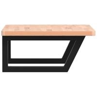 Badkamer wandschap staal en massief beukenhout - thumbnail