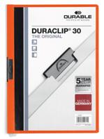 Klemmap Durable Duraclip A4 3mm 30 vellen oranje - thumbnail