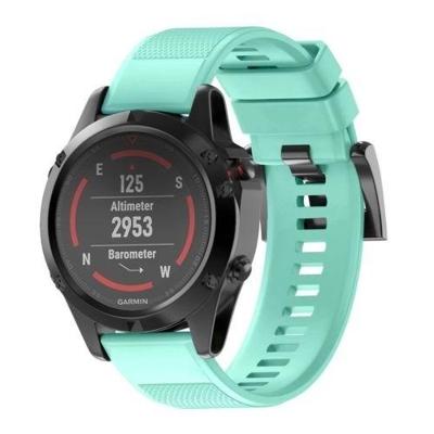 Snelle verwijderbare siliconen polsband voor fenix 5 22mm (mintgroen)