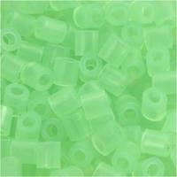 NABBI Strijkkralen, afm 5x5 mm, gatgrootte 2,5 mm, medium, neon groen (32237), 6000 stuk/ 1 doos - thumbnail