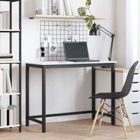 Tafel Wit 100 x 50 x 77 cm Engineered hout en staal - thumbnail