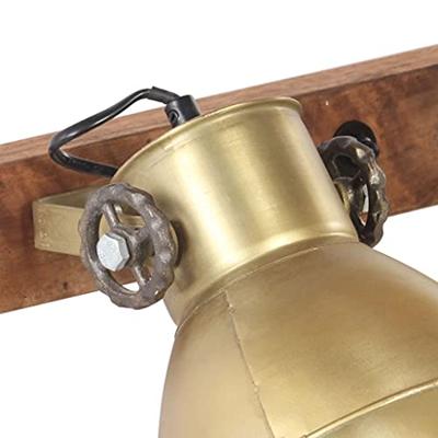 VidaXL Wandlamp industrieel e27 65x25 cm messingkleurig