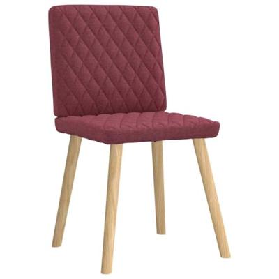 Eetkamerstoelen 4 st stof wijnrood