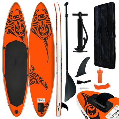 VidaXL Stand up paddleboardset opblaasbaar 366x76x15 cm oranje