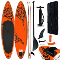 VidaXL Stand up paddleboardset opblaasbaar 366x76x15 cm oranje - thumbnail