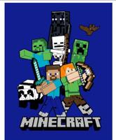 Minecraft characters Fleece plaid 110 x 140 cm polyester - thumbnail