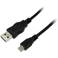LogiLink CU0058 USB-kabel USB 2.0 USB-A stekker, USB-micro-B stekker 1.00 m Zwart - thumbnail