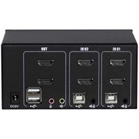 Inter-Tech AS-22HA HDMI KVM-switch Zwart - thumbnail