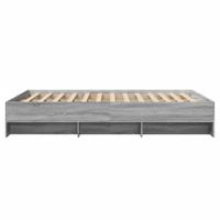 Bedframe bewerkt hout grijs sonoma eikenkleurig 140x190 cm - thumbnail
